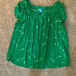 Cece Cap flutter sleeve smock top